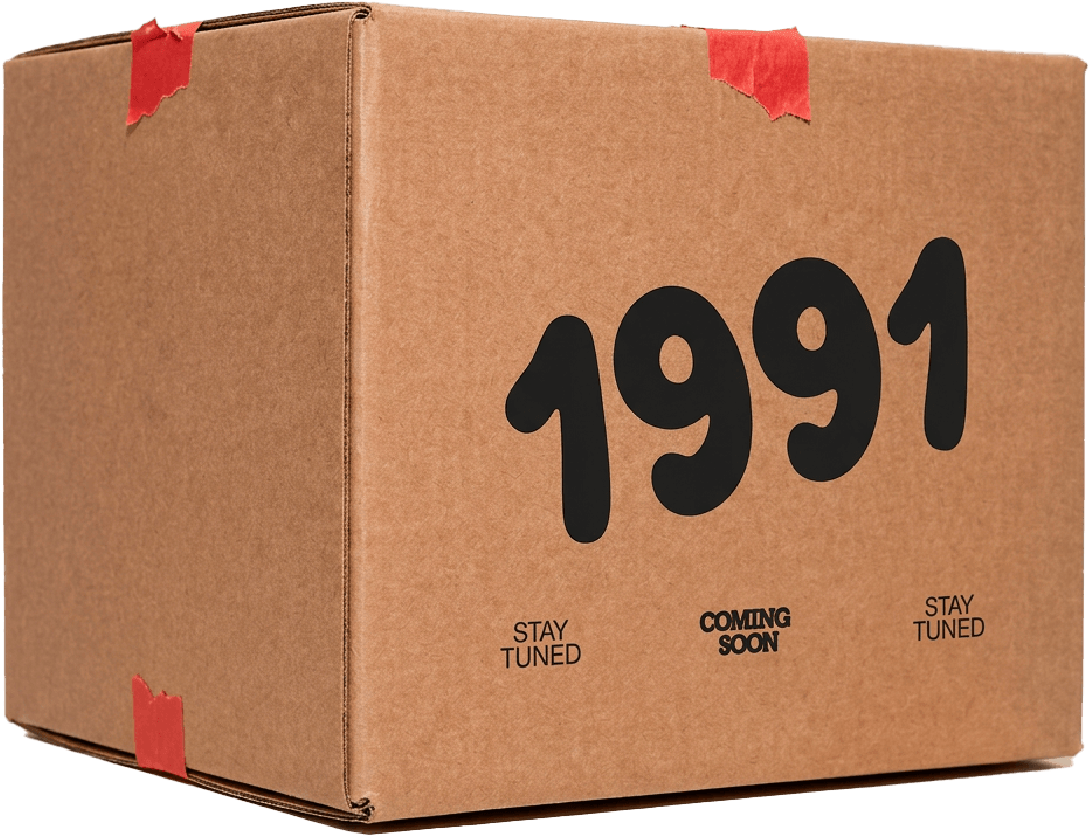 Pudełko z napisem 1991 - coming soon